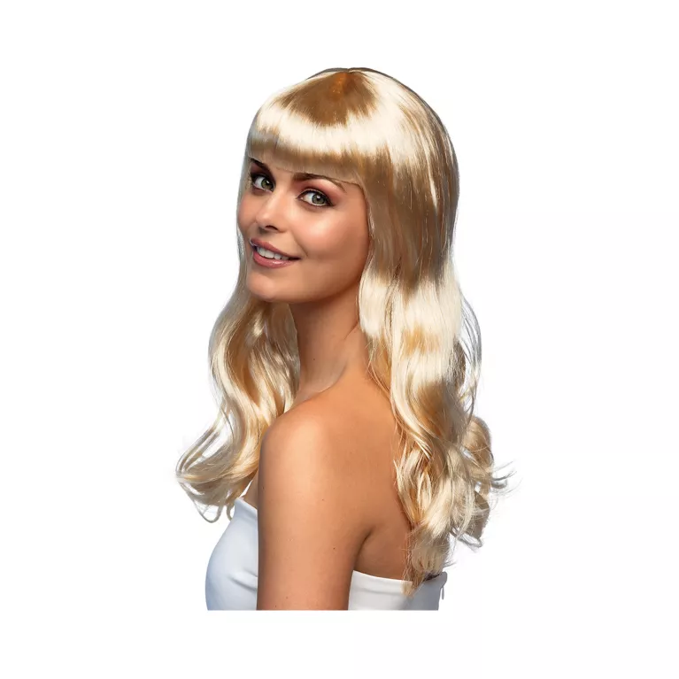 Paruka dlouhá blond s ofinou