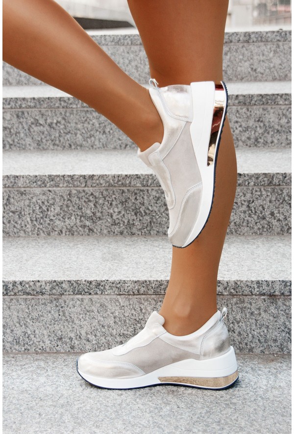 Złote sportowe półbuty Cosima