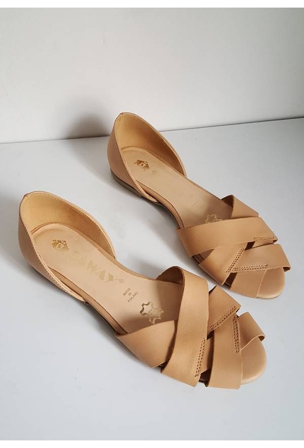Beżowe baleriny Fabiola