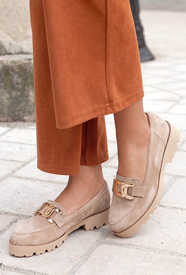 Czarne mokasyny Rina zamsz