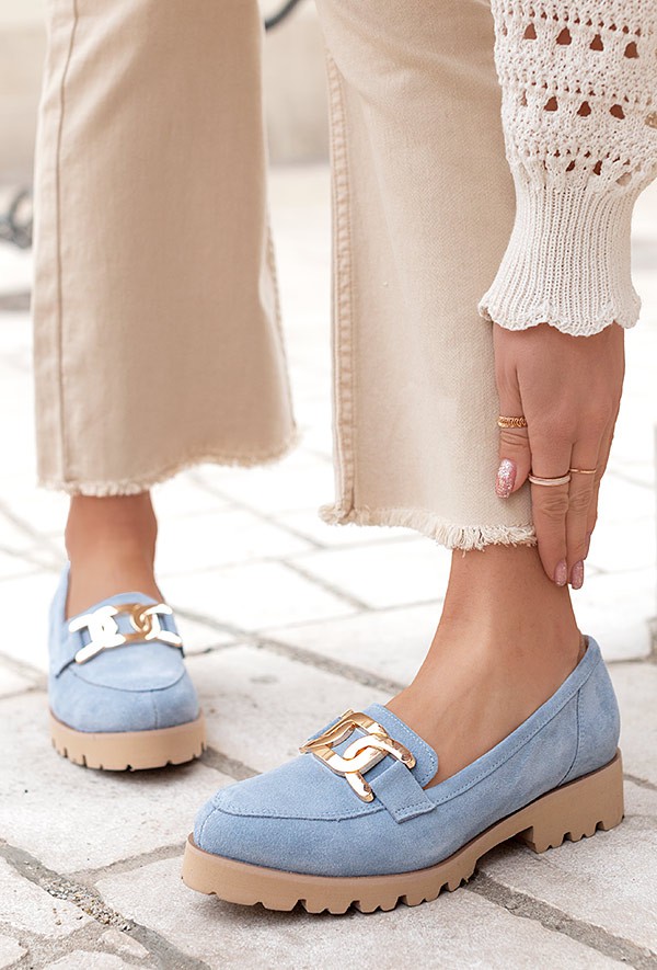 Czarne mokasyny Rina zamsz