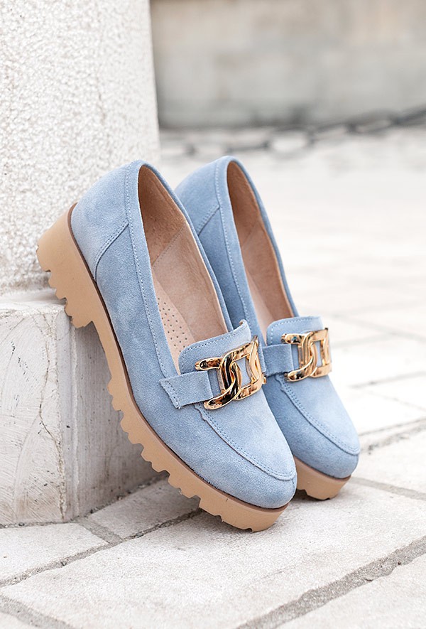 Czarne mokasyny Rina zamsz