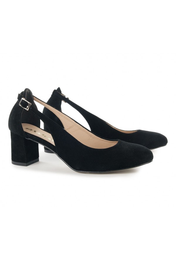 Zamszowe czółenka Lenora nude