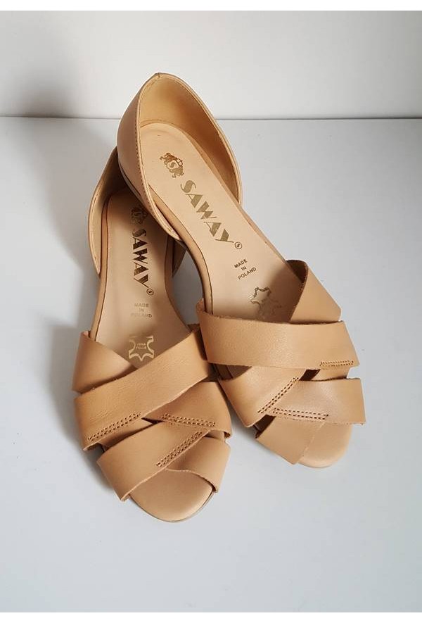 Baleriny Fabiola beż jasny