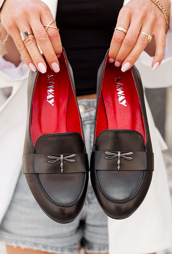 Zamszowe zielone mokasyny Shelley