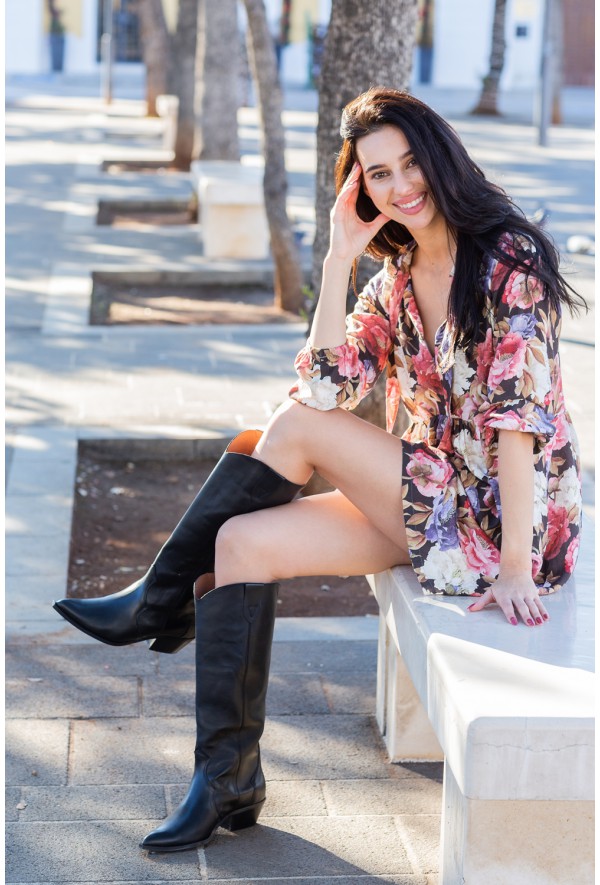 Zamszowe kowbojki Utah beż