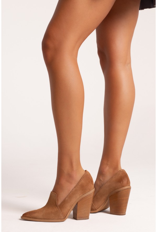 Zamszowe czółenka Amarila camel