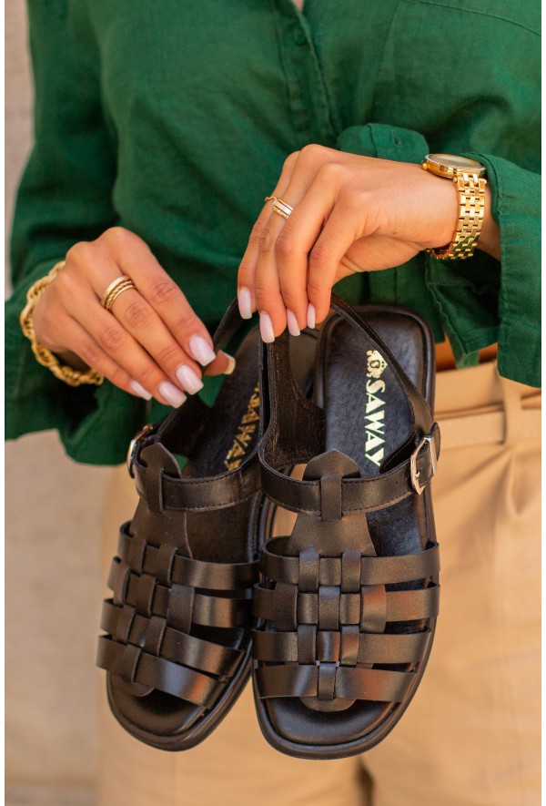 Brązowe sandały Laramia