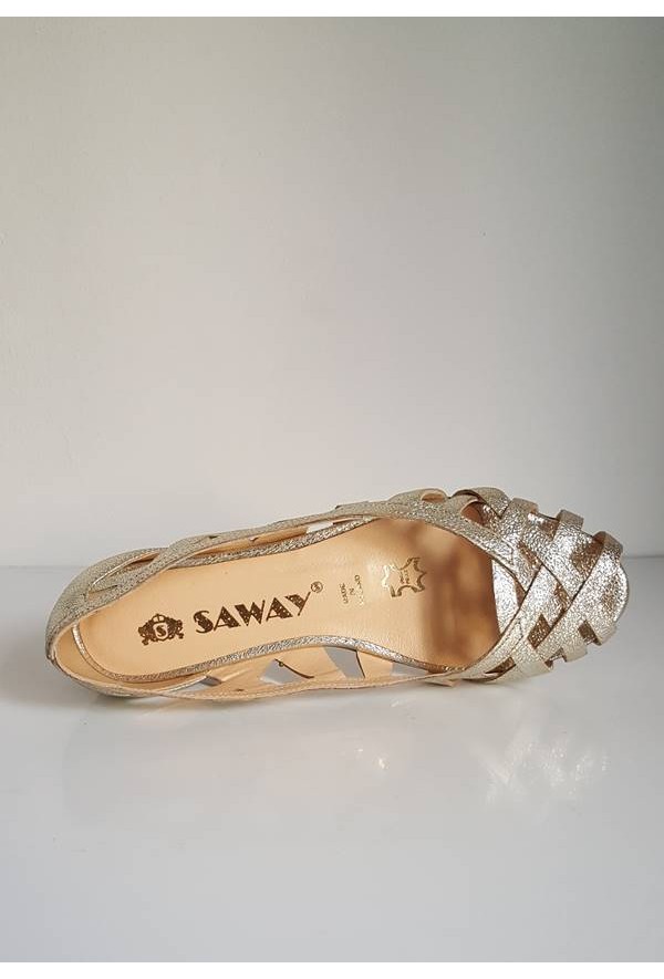 Ażurowe baleriny Maui jasny brąz