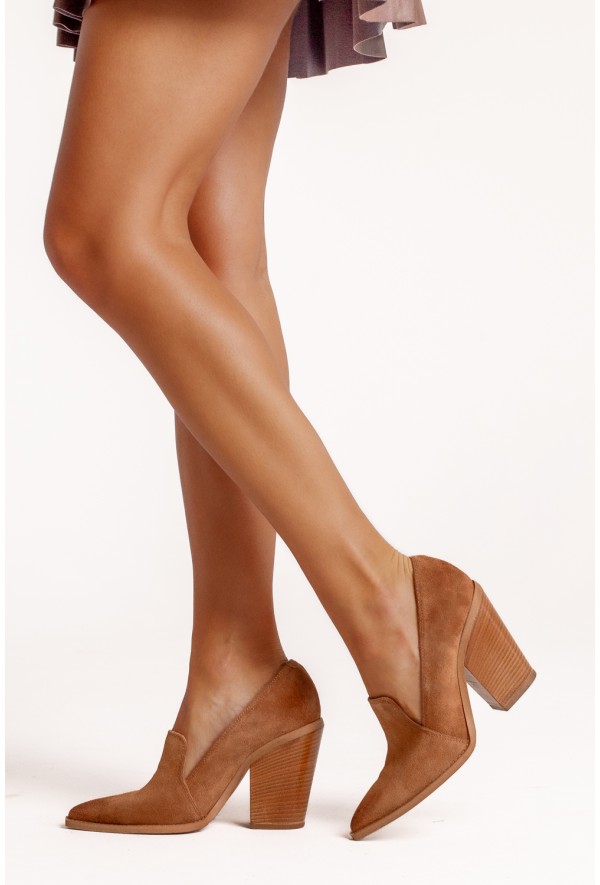 Zamszowe czółenka Amarila camel