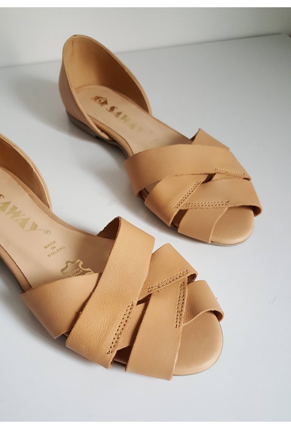 Beżowe baleriny Fabiola