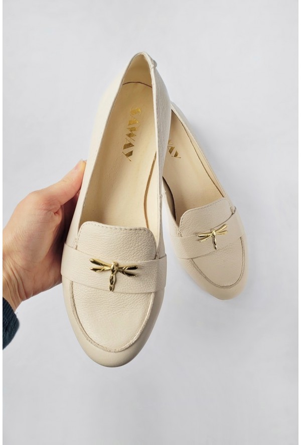 Zamszowe zielone mokasyny Shelley