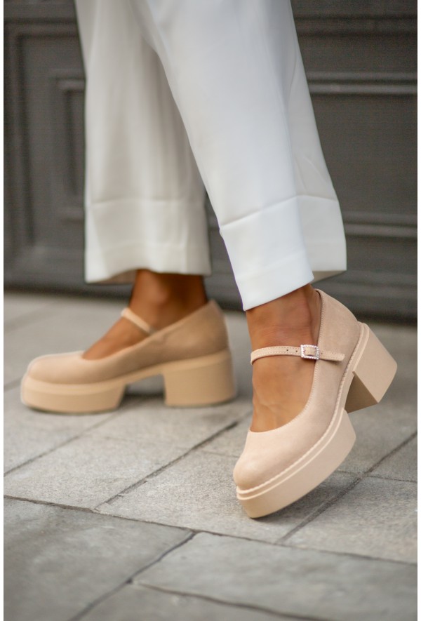 Lawendowe półbuty Latorre