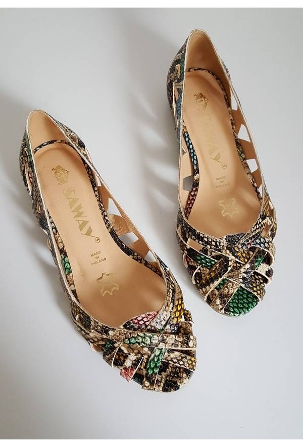 Ażurowe baleriny Maui jasny brąz