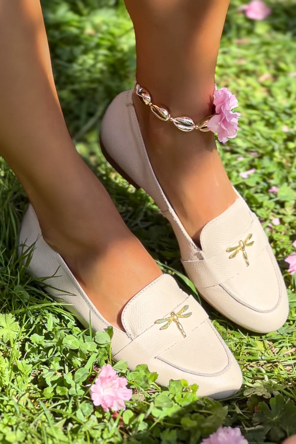 Zamszowe zielone mokasyny Shelley