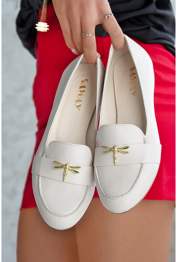 Zamszowe zielone mokasyny Shelley