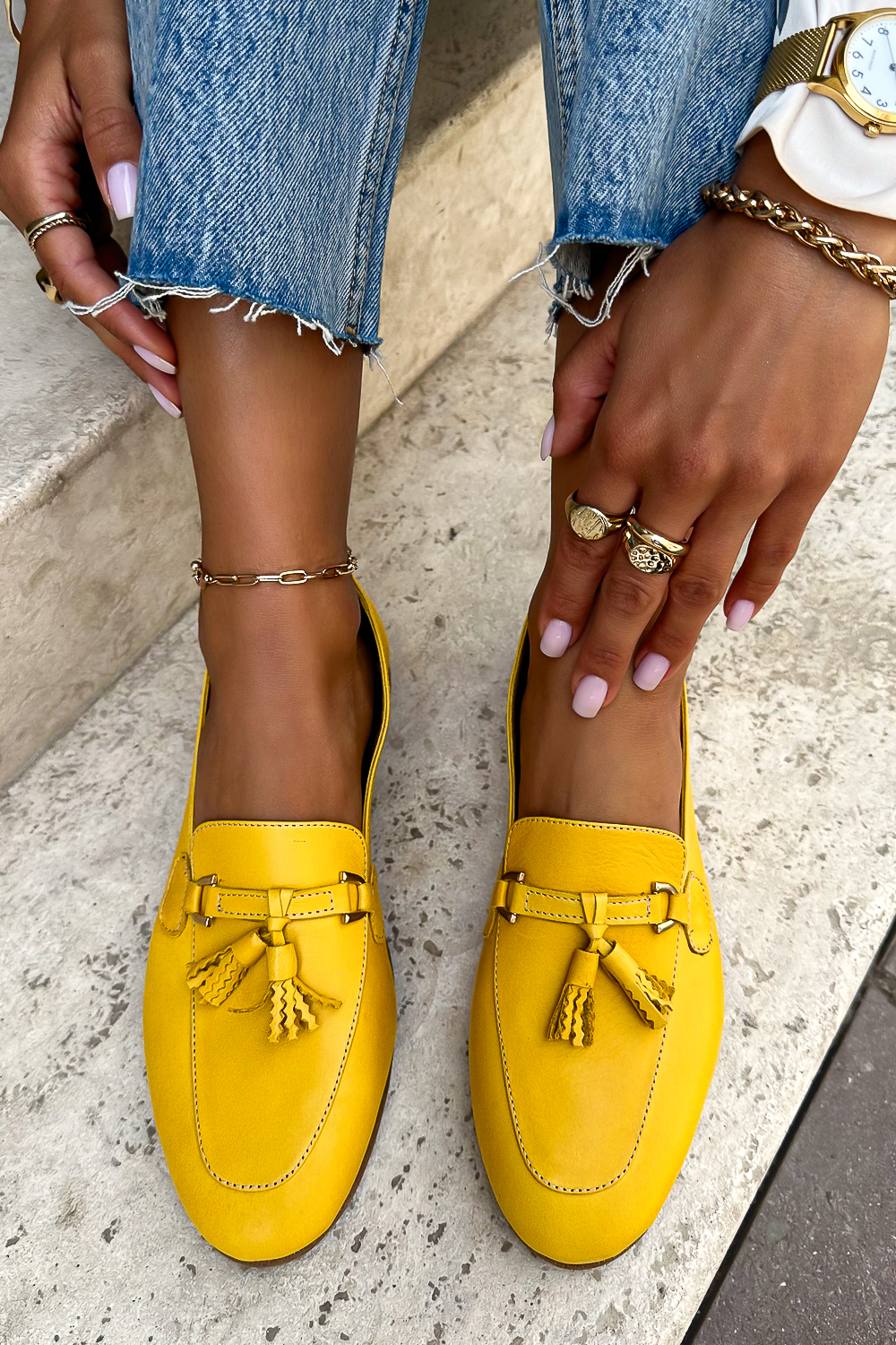 Pistacjowe mokasyny Lamoni