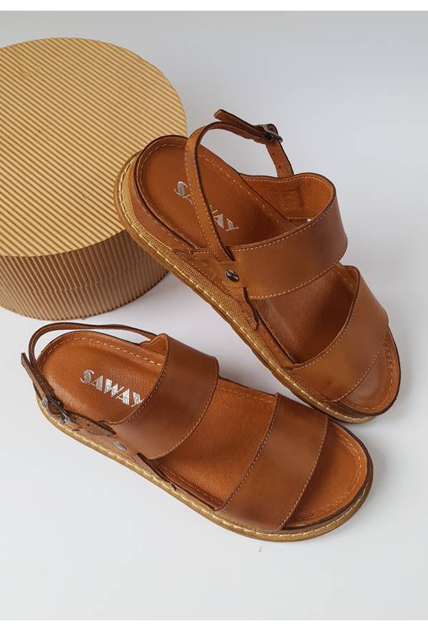 Brązowo-złote sandały Kelsie