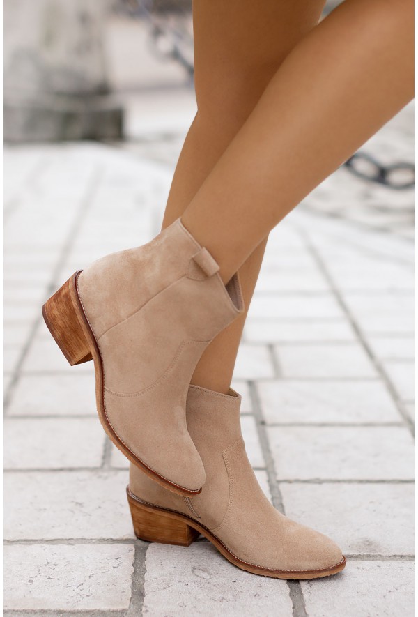 Beżowe botki Lorraine