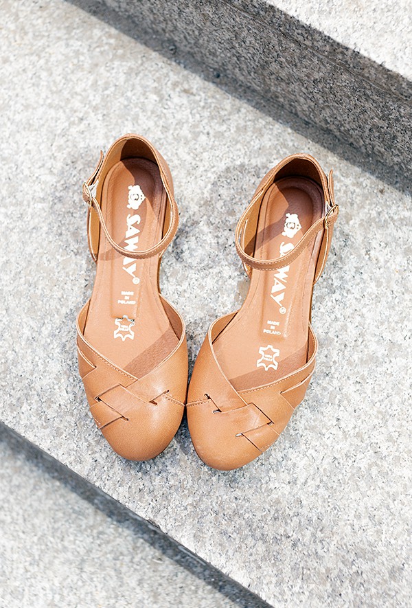 Brązowe baleriny Marianna