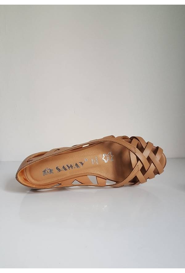 Ażurowe baleriny Maui jasny brąz