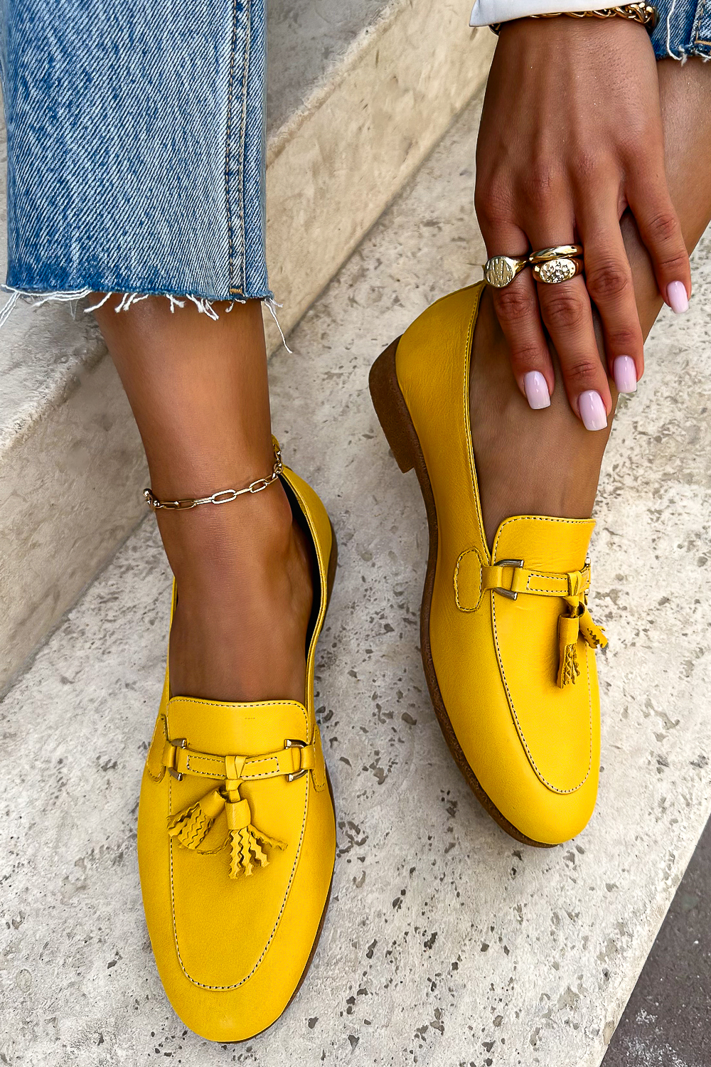 Pistacjowe mokasyny Lamoni