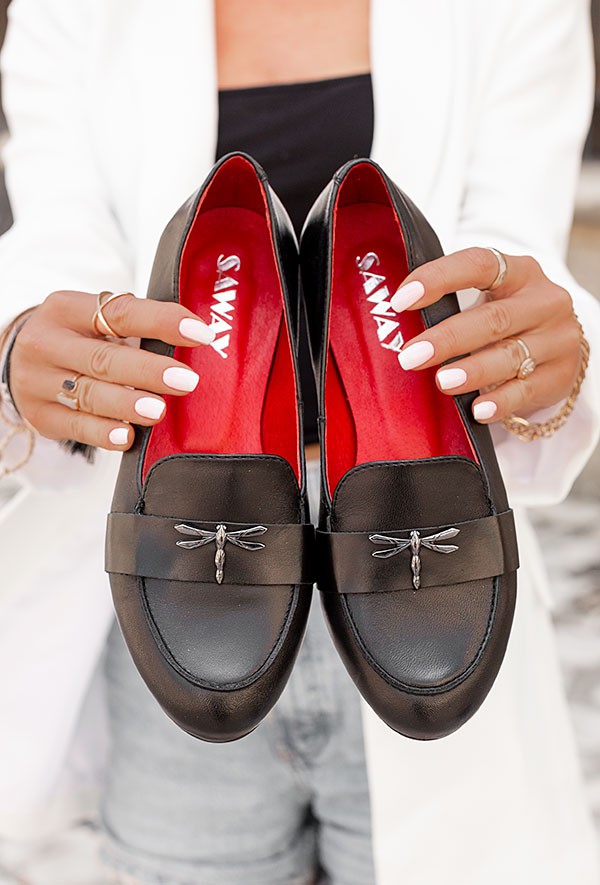 Zamszowe zielone mokasyny Shelley