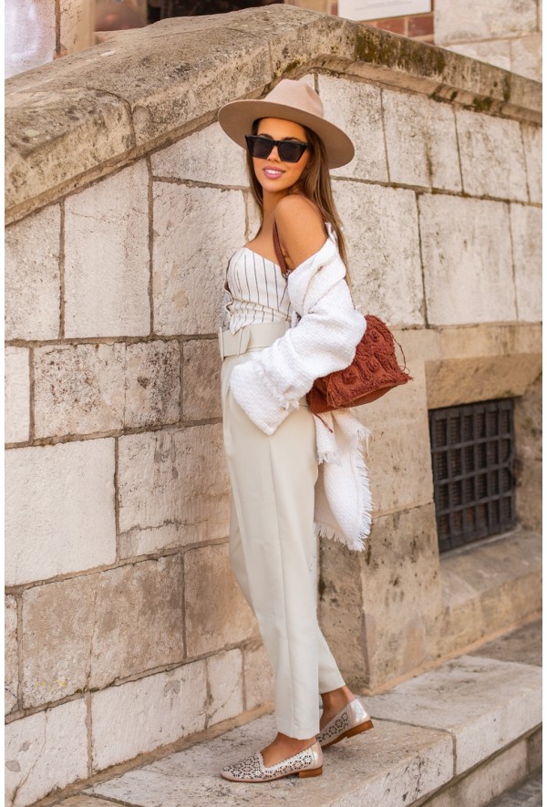 Ażurowe złote baleriny Kalipso