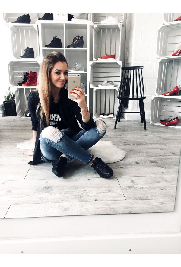 Czarne trampki Janet