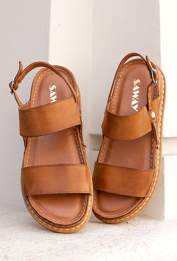 Brązowo-złote sandały Kelsie
