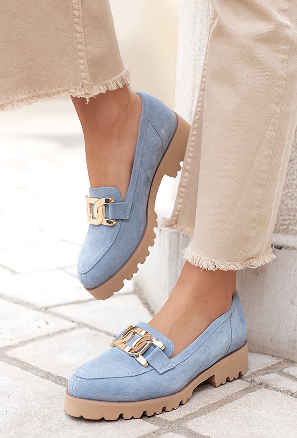 Czarne mokasyny Rina zamsz