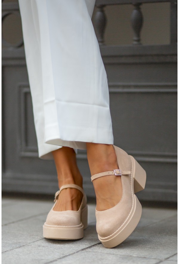 Lawendowe półbuty Latorre