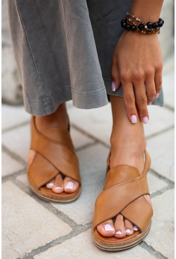 Brązowe sandały Evie