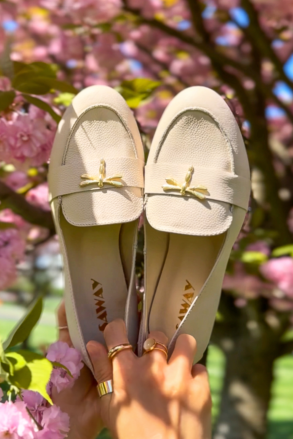 Zamszowe zielone mokasyny Shelley