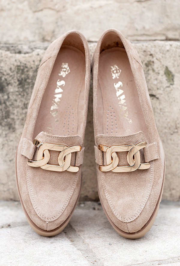 Czarne mokasyny Rina zamsz