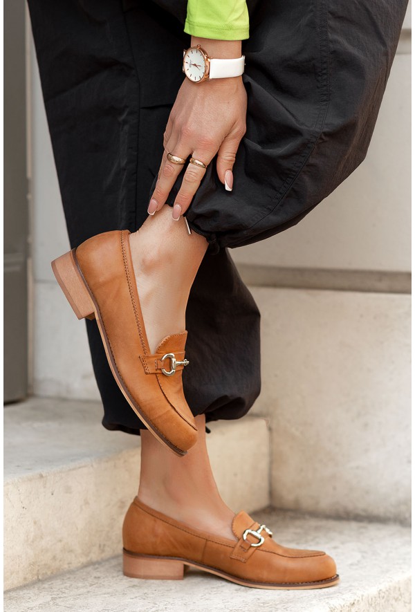 Brązowe loafersy Grind