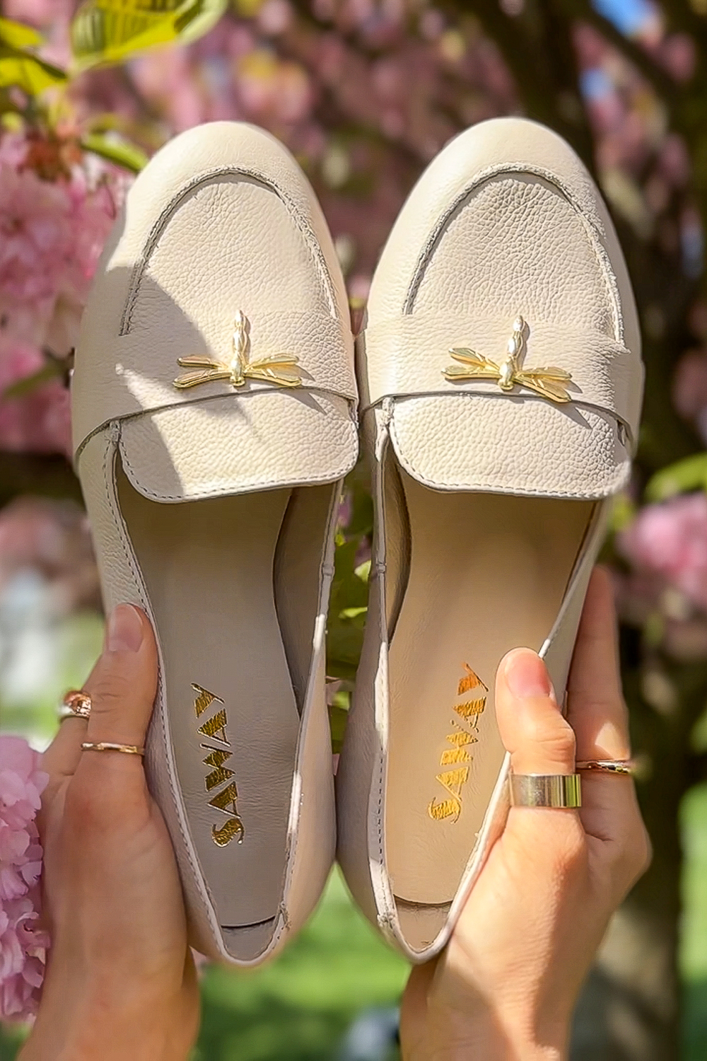 Zamszowe zielone mokasyny Shelley