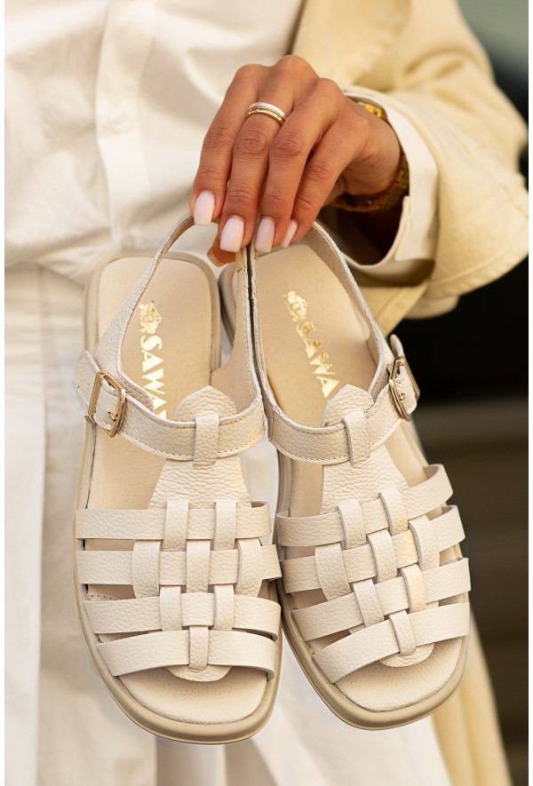 Jasne beżowe sandały Laramia