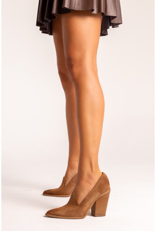 Zamszowe czółenka Amarila camel