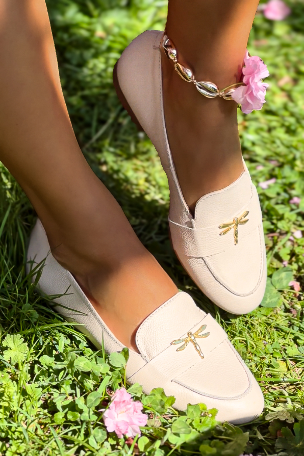 Zamszowe zielone mokasyny Shelley