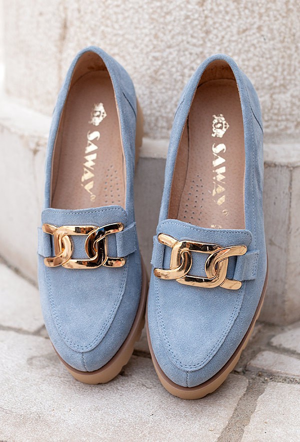 Czarne mokasyny Rina zamsz