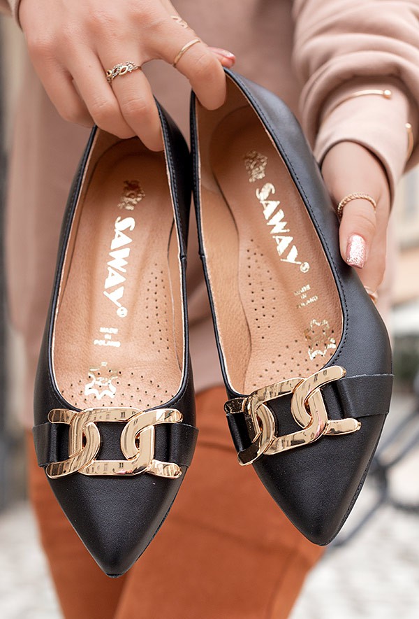 Czarne baleriny Nella