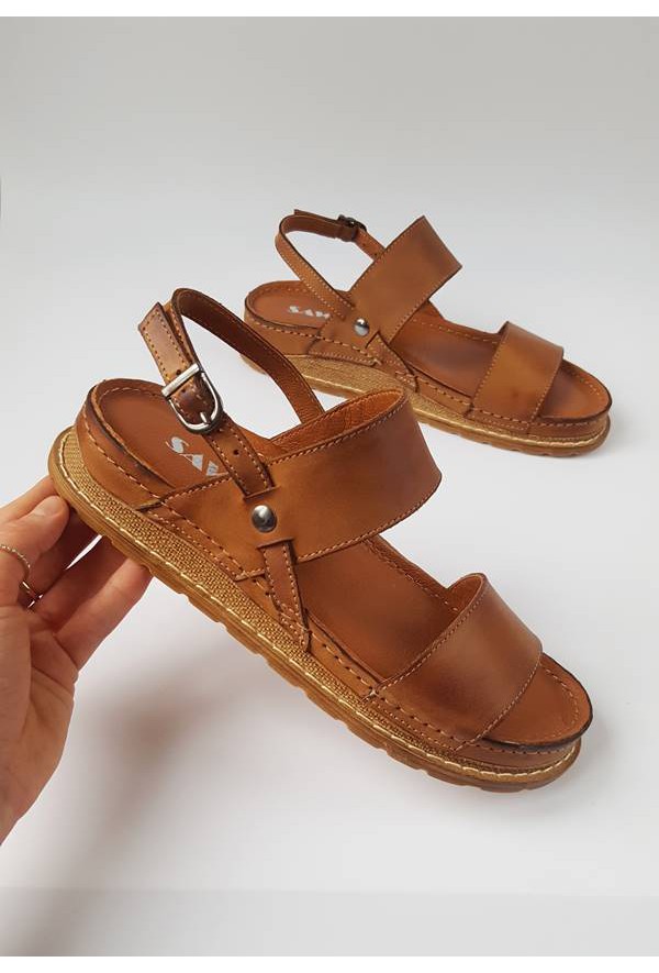 Brązowo-złote sandały Kelsie