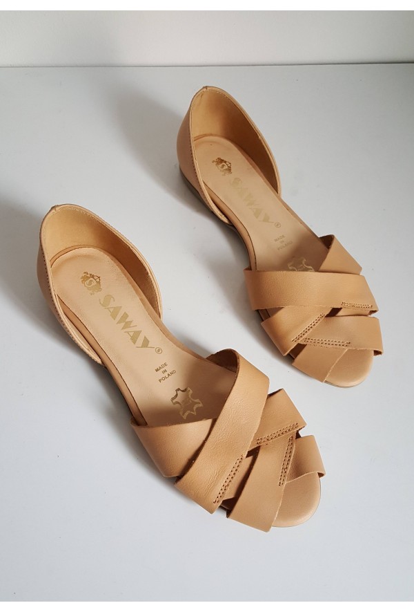 Baleriny Fabiola beż jasny