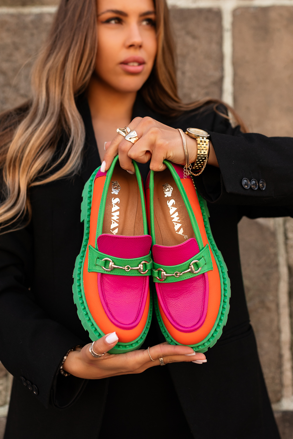 Kolorowe mokasyny Rainbow