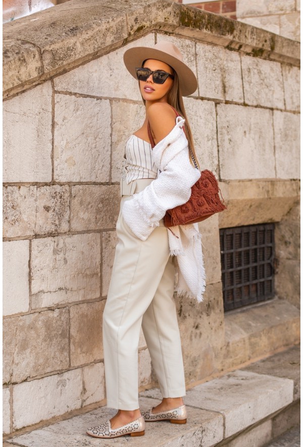 Ażurowe złote baleriny Kalipso