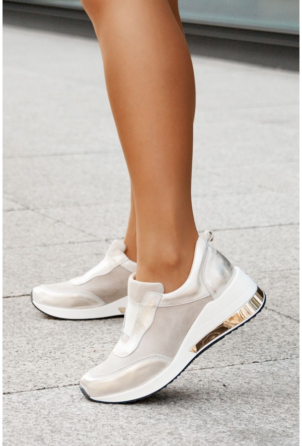 Złote sportowe półbuty Cosima