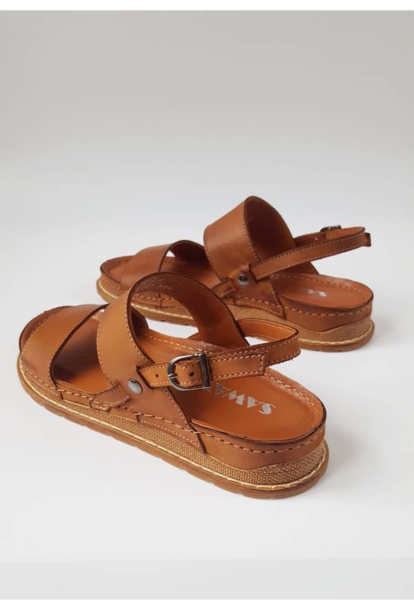 Brązowo-złote sandały Kelsie