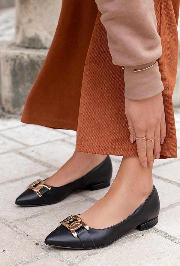 Czarne baleriny Nella