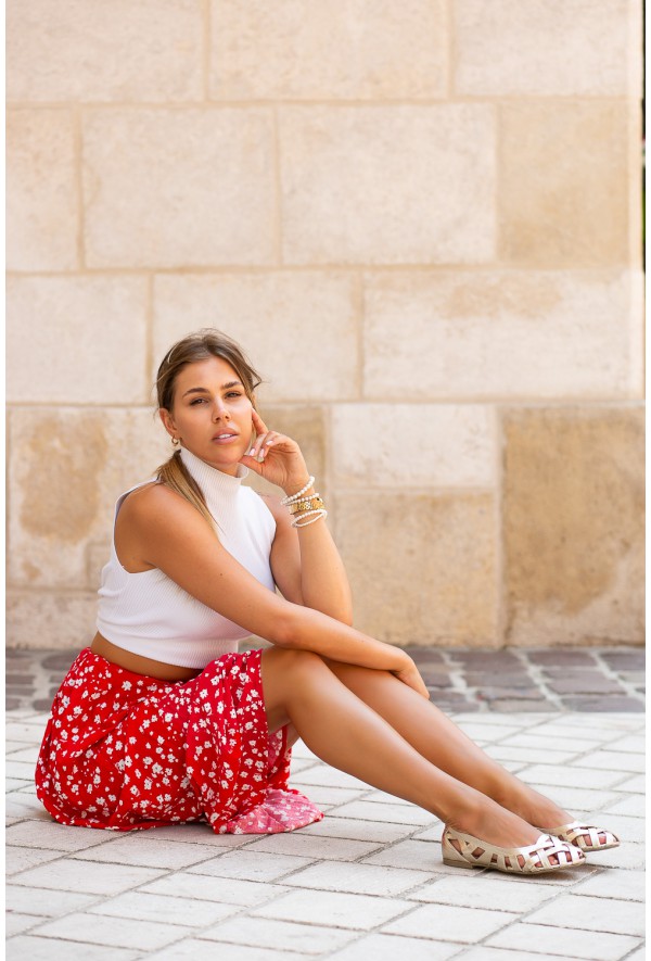 Ażurowe baleriny Maui jasny brąz